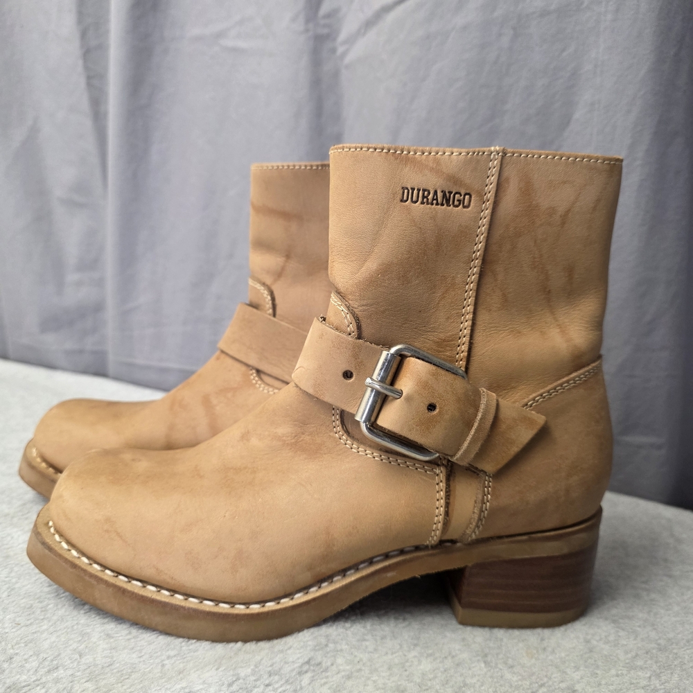 Vintage Durango Boots Women's Tan Sz 8.5 Minimalist Southwest Lagenlook